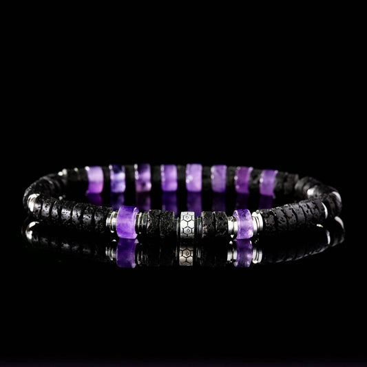 SovereignGents, Amethyst - Magma Bracelet (6mm), Amethyst