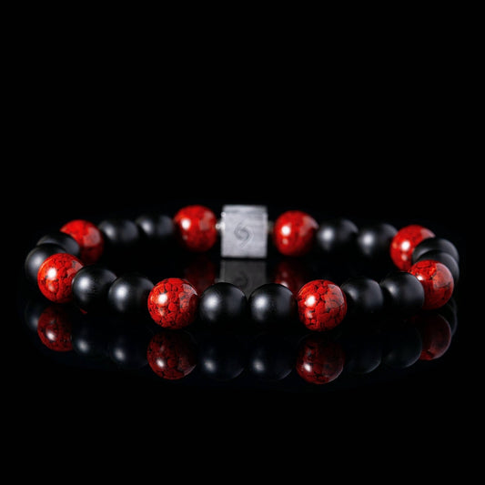 SovereignGents, Blood Cinnabar Crystal Bracelet (8mm), Blood Cinnabar Crystal