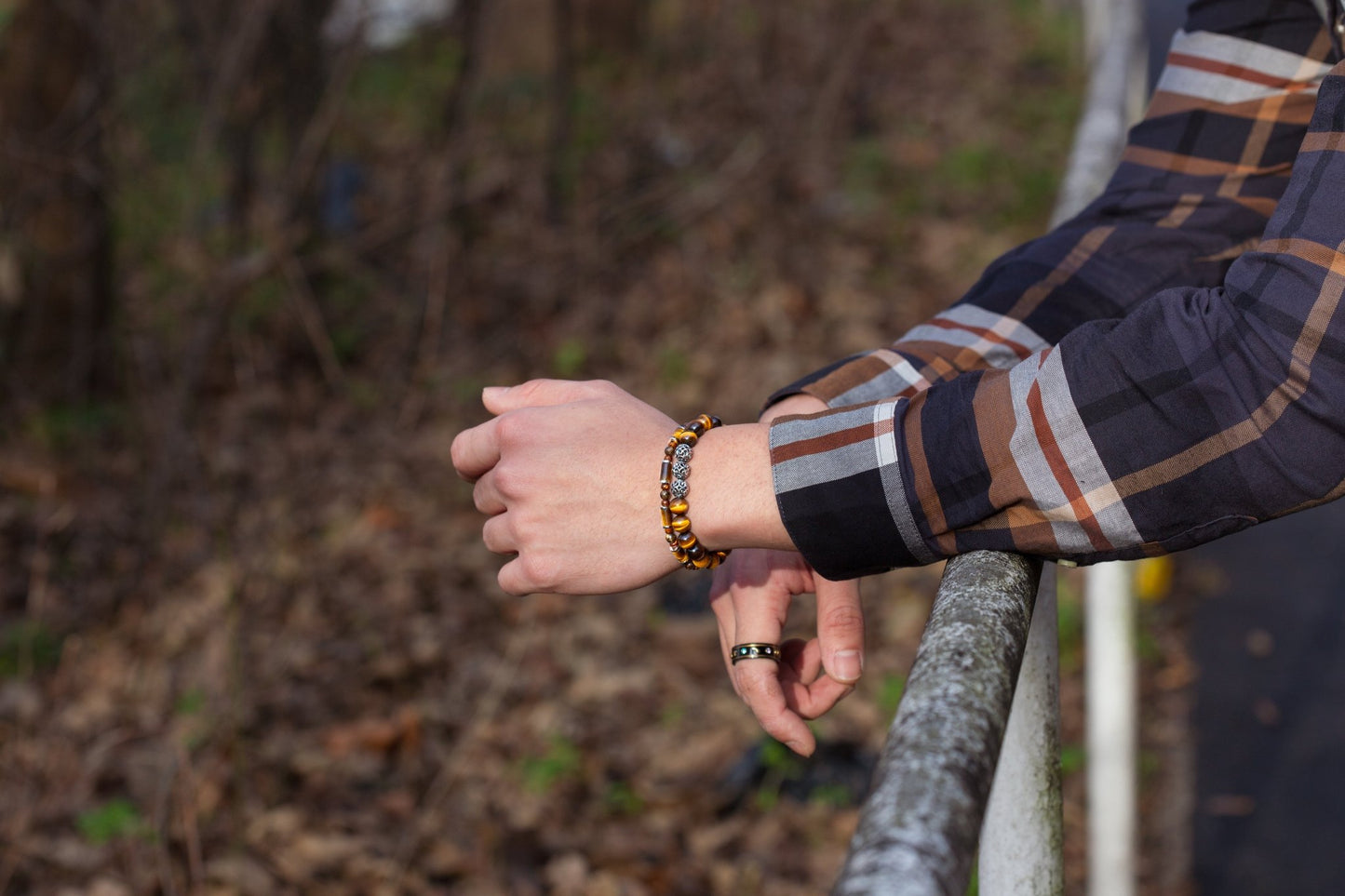 SovereignGents, Bronzite - Yellow Tiger eye Bracelet (6mm), Tiger eye stone