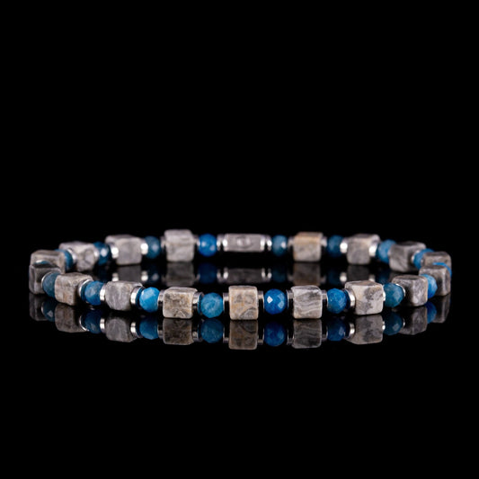 SovereignGents, Lapis Lazuli - Graphite Jasper Bracelet (4mm), Lapis Lazuli