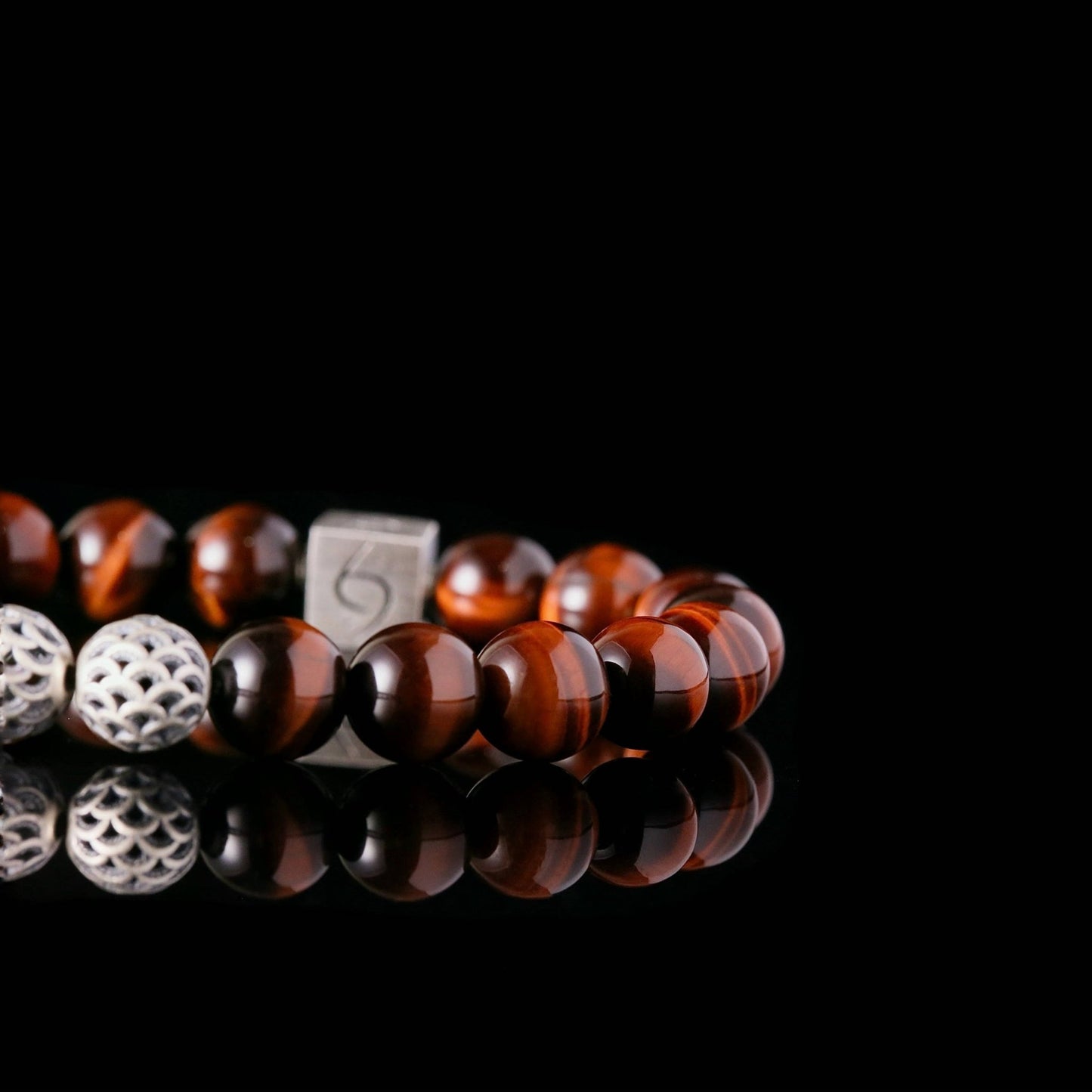 SovereignGents, Red Tiger Eye Bracelet II (8mm), Tiger eye stone