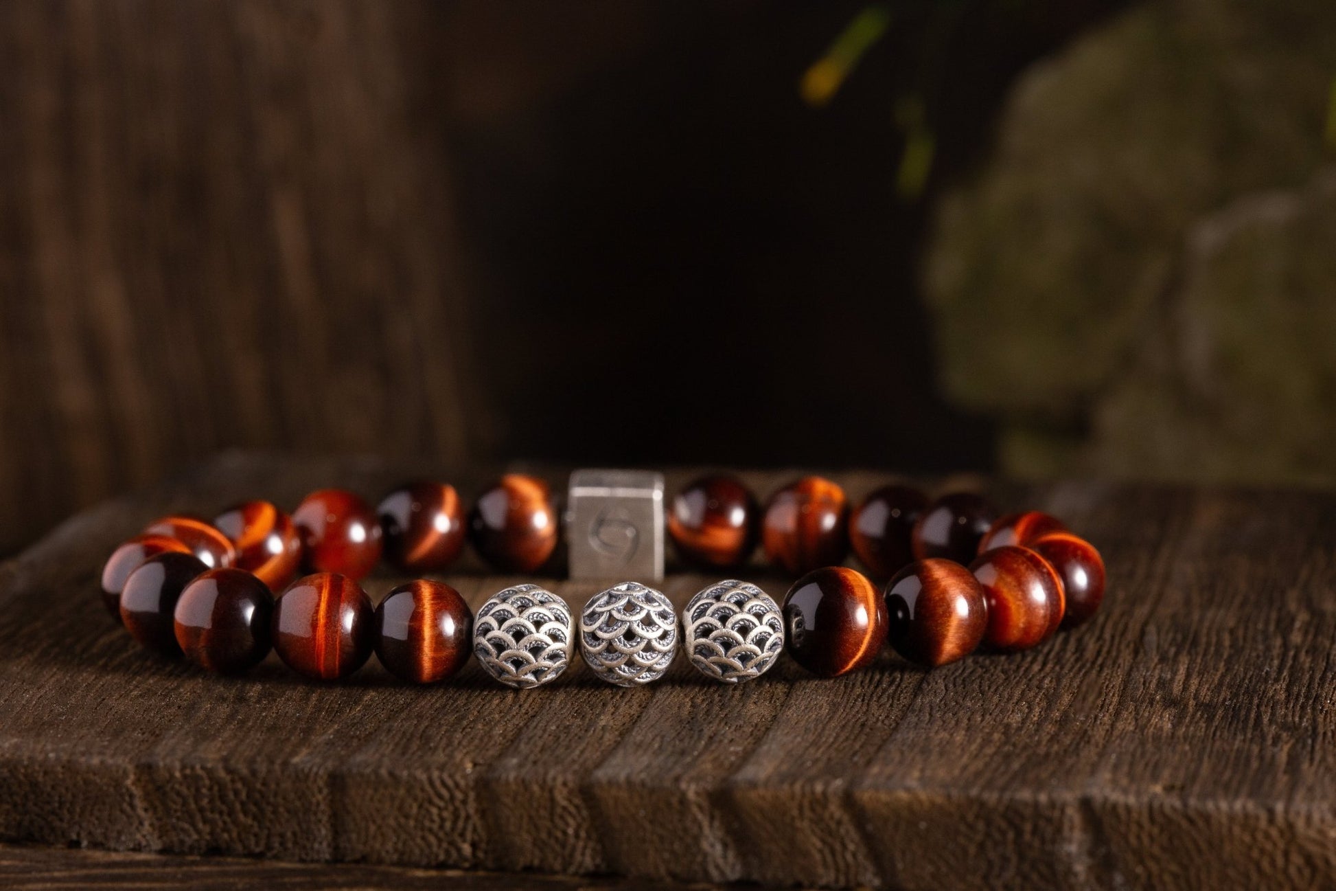 SovereignGents, Red Tiger Eye Bracelet II (8mm), Tiger eye stone