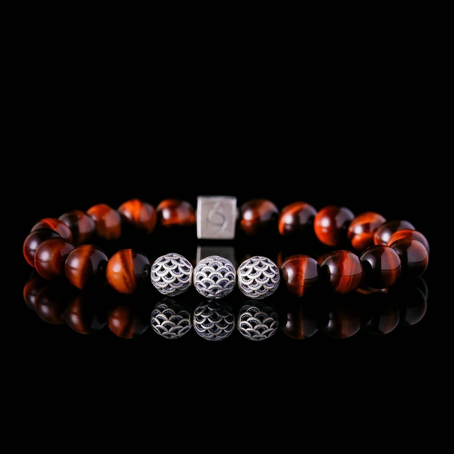 SovereignGents, Red Tiger Eye Bracelet II (8mm), Tiger eye stone