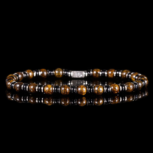 SovereignGents, The Bronzite - Black Onyx Bracelet, Bronzite