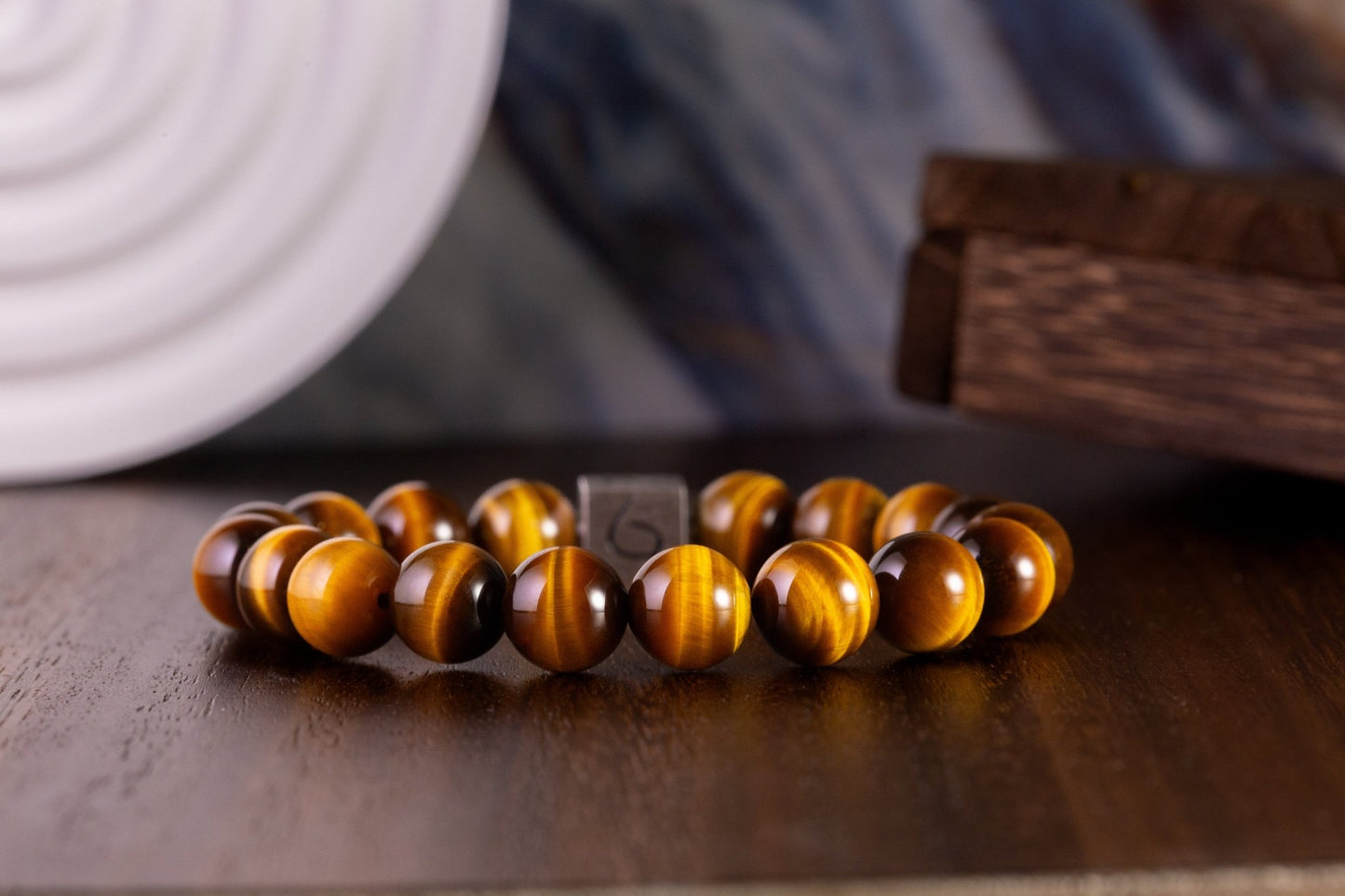 SovereignGents, Yellow Tiger Eye Bracelet Ⅳ (10mm), Tiger eye stone