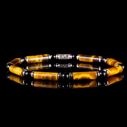 SovereignGents, Yellow Tiger Eye Bracelet Ⅱ (4mm), Tiger eye stone