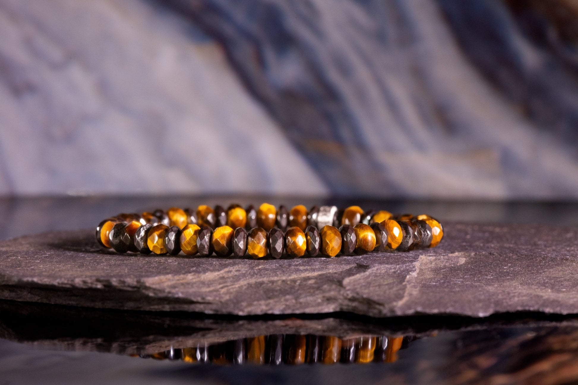 SovereignGents, Yellow Tiger Eye Bracelet Ⅲ (6mm), Tiger eye stone